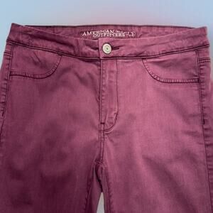 AMERICAN EAGLE Women’s 10 Purple EXTREME LEGGING Jeans